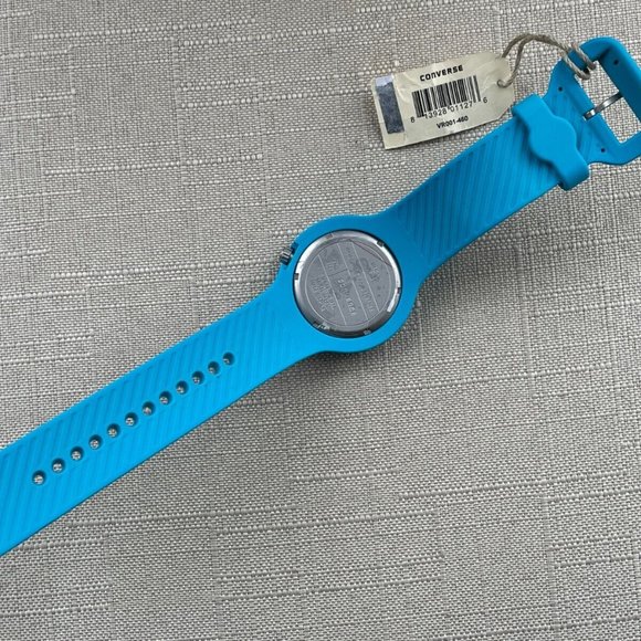 Converse Wristwatch Blue Rubber Band sport Analog Quarts unisex Watch $75 - Picture 11 of 12